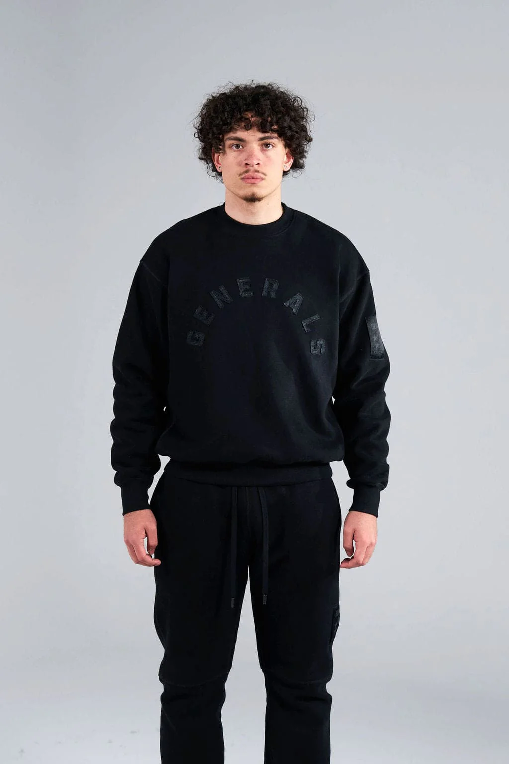 Generals Oversized Crewneck Jet Black
