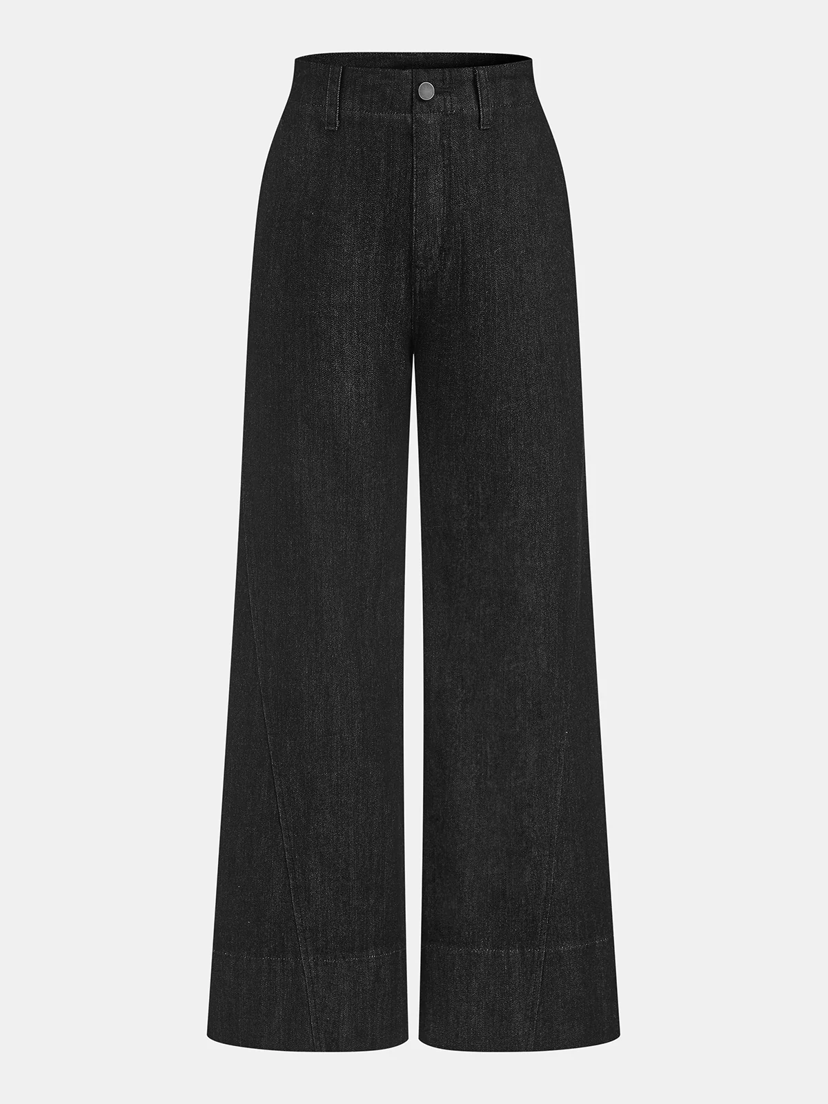 High-Waist Denim Wide-Leg Jeans