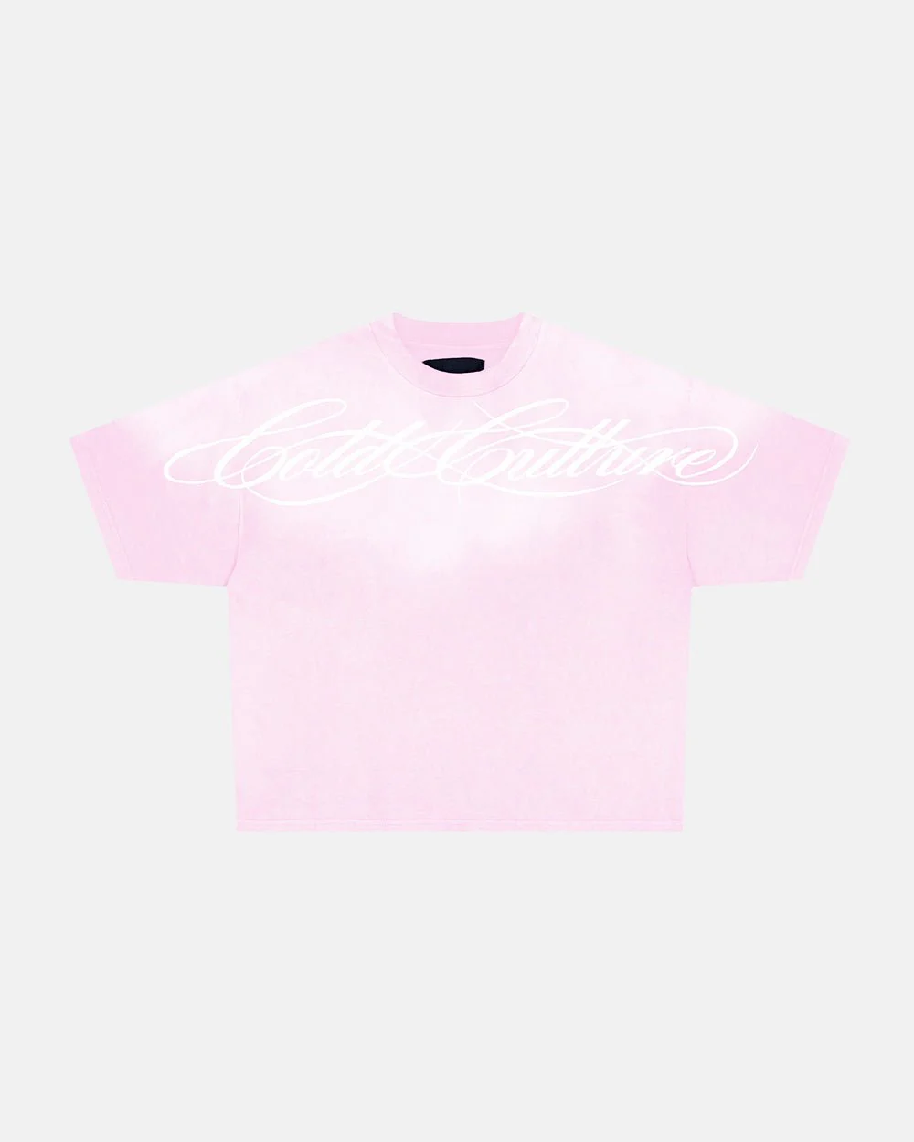 CROSSED SCRIPT TEE PINK