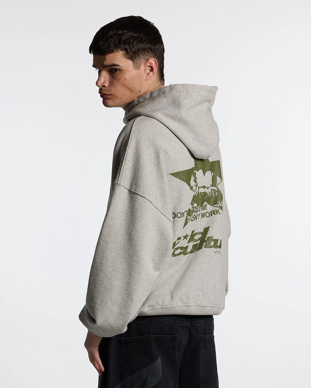 STAR TEETH HOODIE ASH GREY