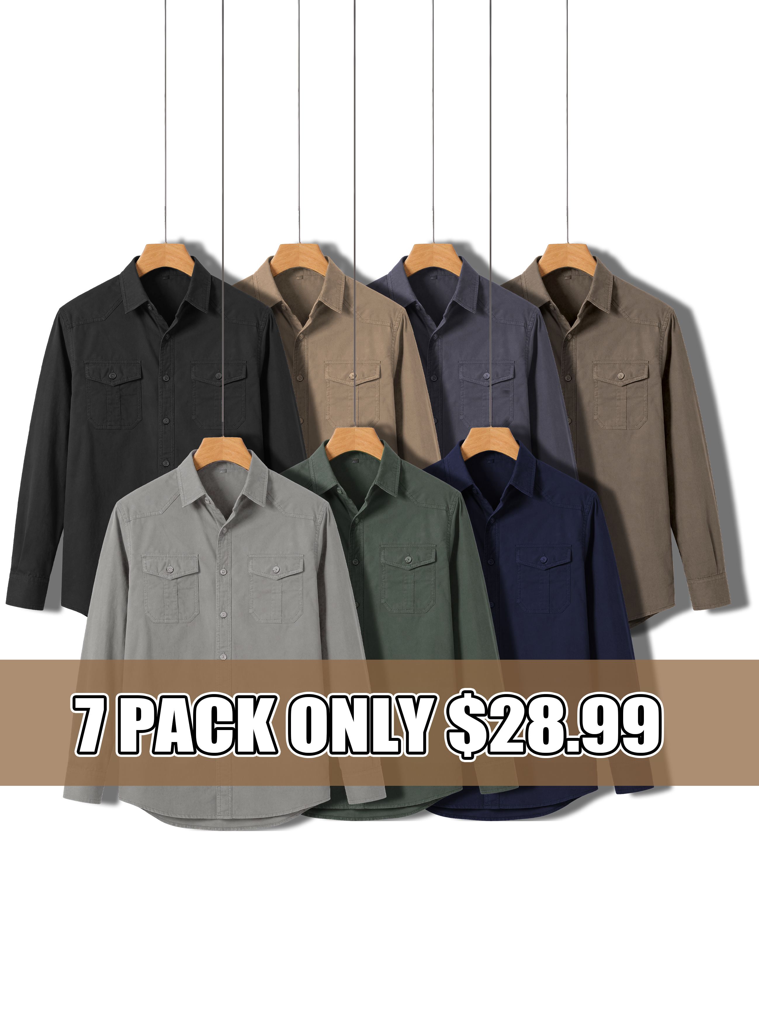Men's Classic Denim Button-Up Shirt