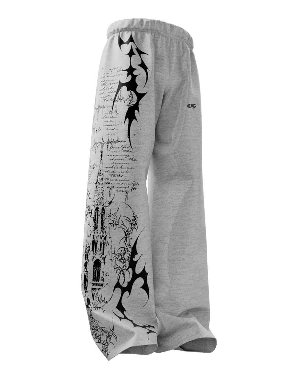 Scripture Grey Unisex Straight Fit Baggy Pants