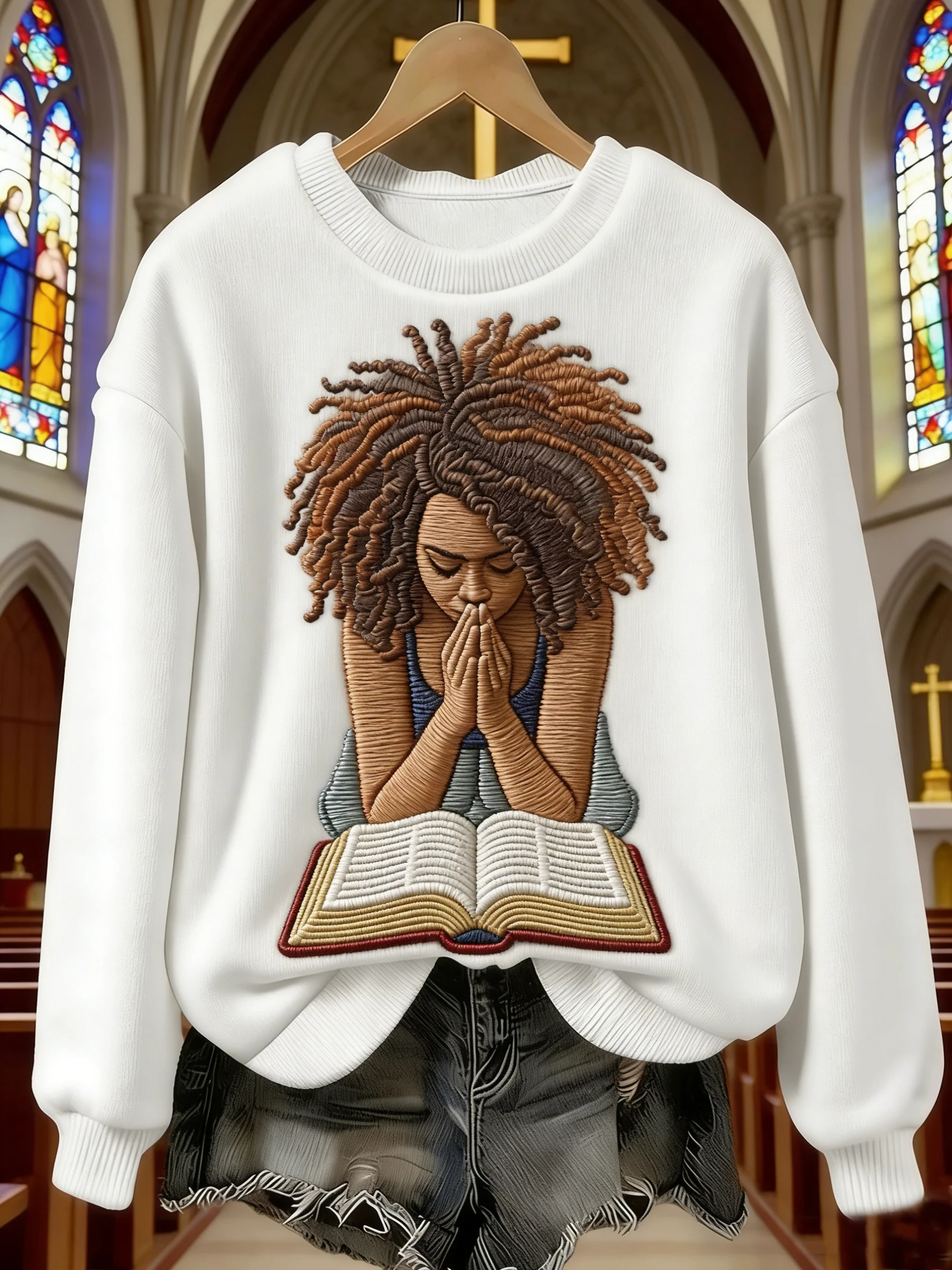 Women's African Inspirational Crewneck Top