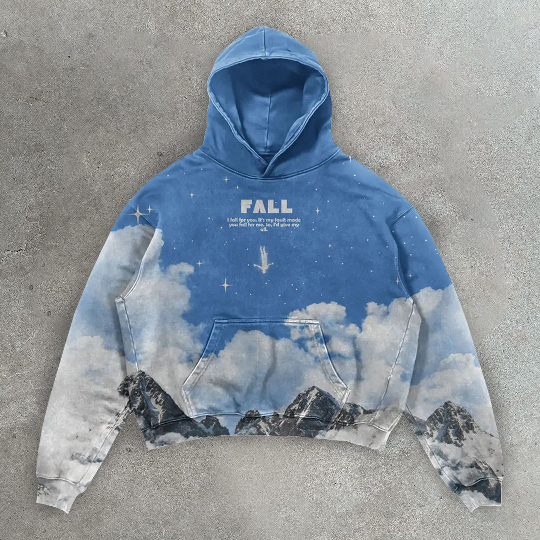 Fallen Angel Casual Streetwear Long Sleeve Hoodie