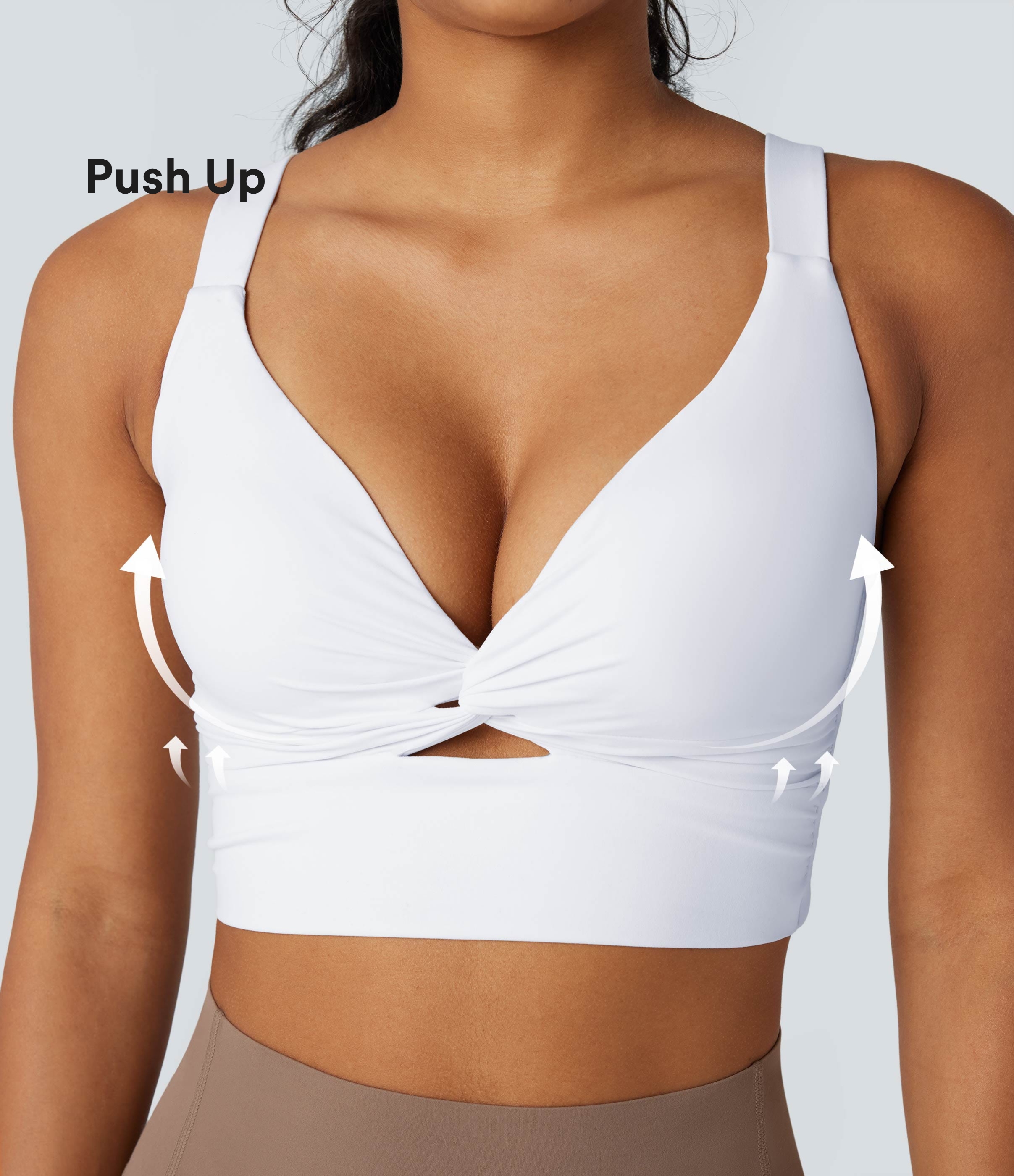 Halara UltraSculpt™ Light Support Molded Cups Push-Up Yoga Sports Bra