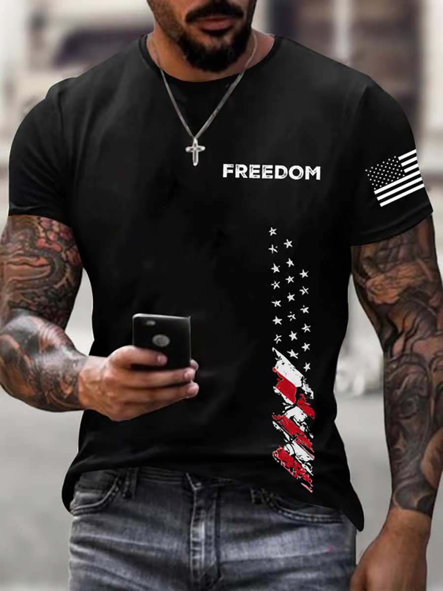 Men's Freedom Is Not Free R.I.P Charlie Kirk Short Sleeve T-shirt