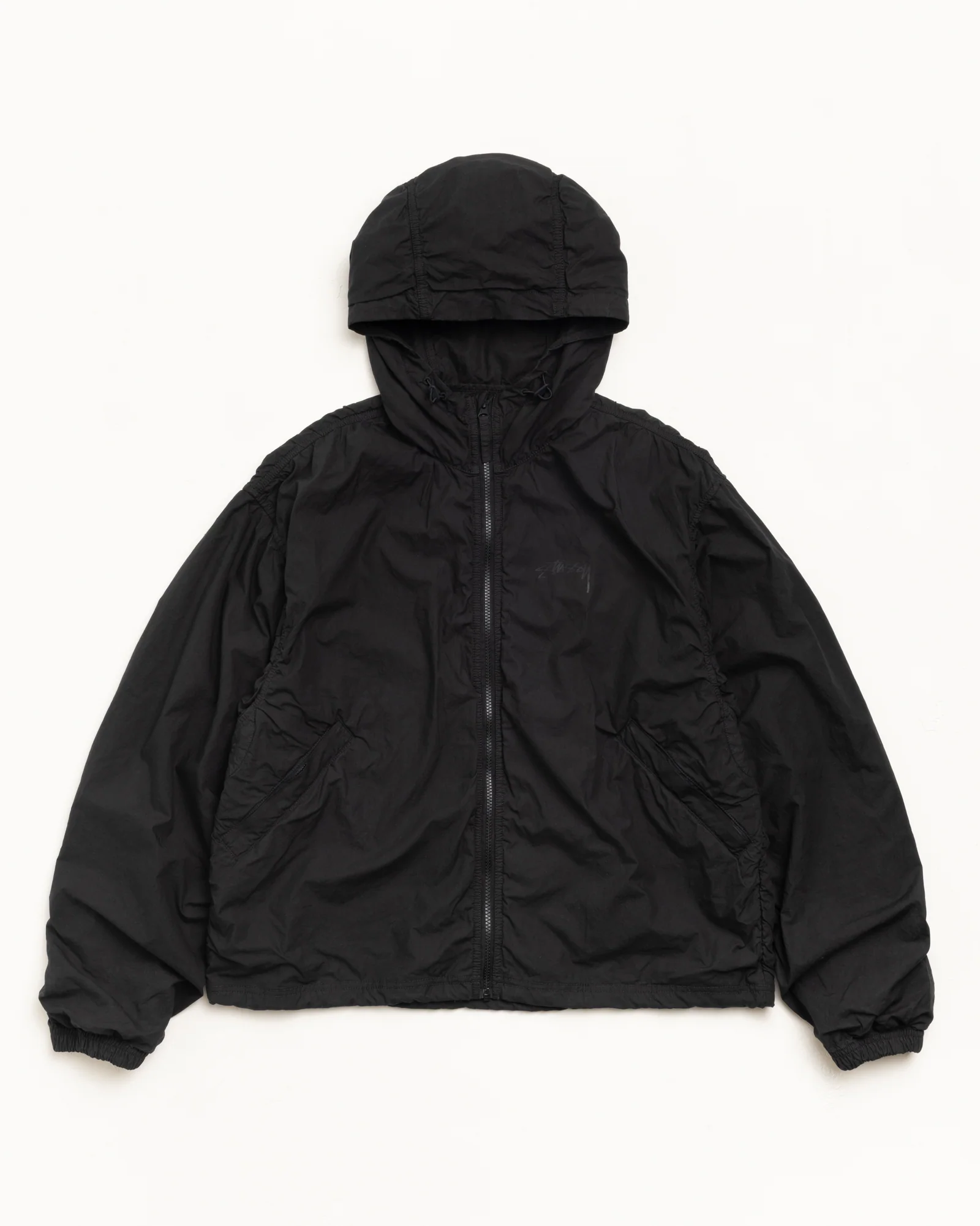 DOUBLE COTTON HOODED JACKET