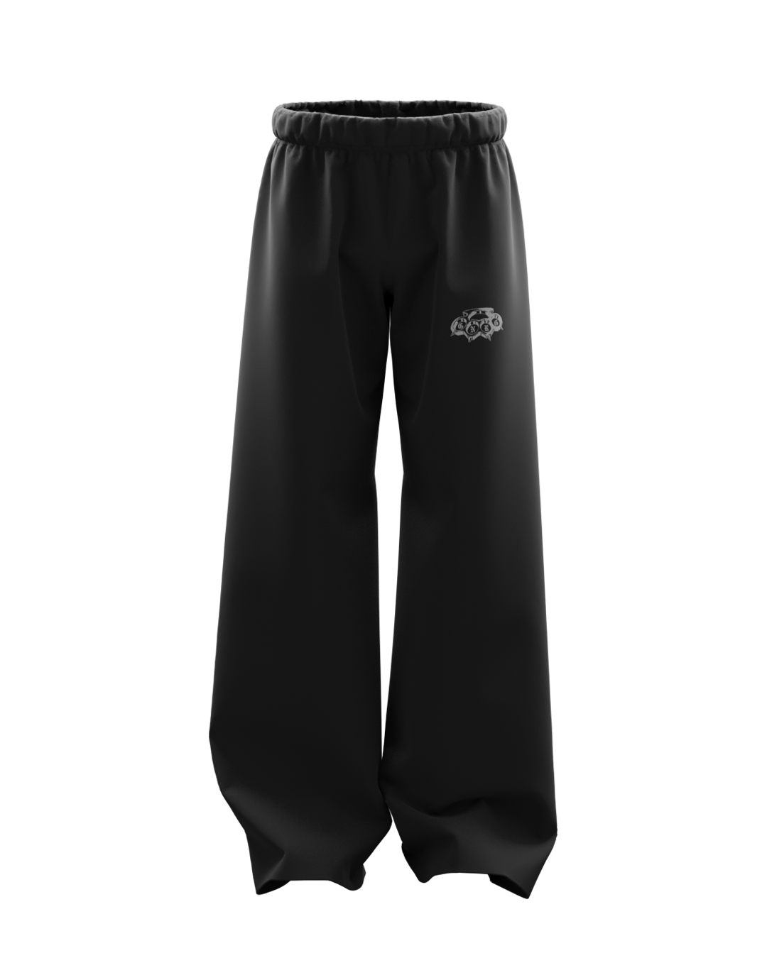 Basic Black Genrage Baggy Pants