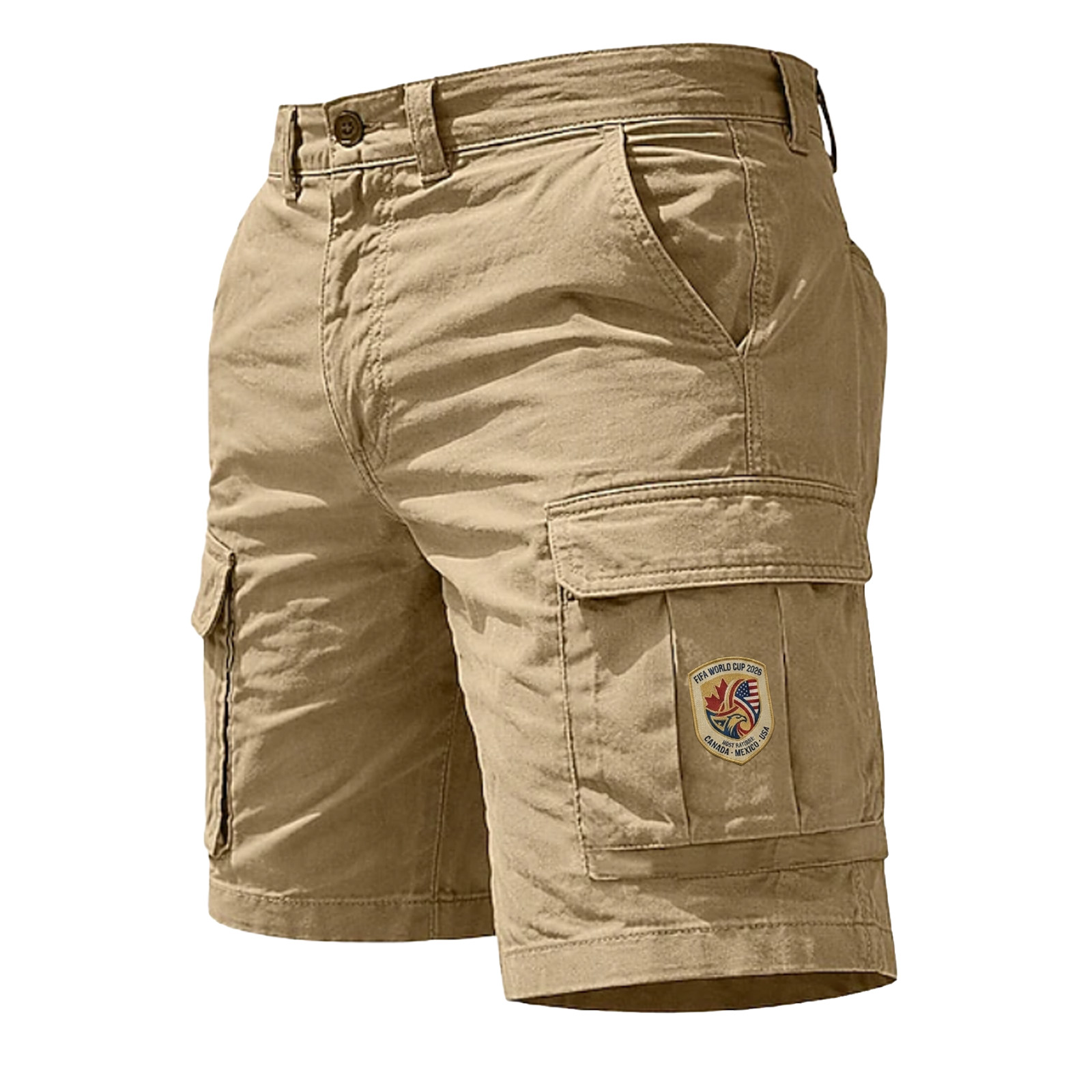 Men's Tactical Cargo Cargo Shorts Shorts Casual Shorts Pocket Plain Above Knee Casual Outdoor Streetwear Fashion Streetwear Dark Khaki Black Inelastic #122