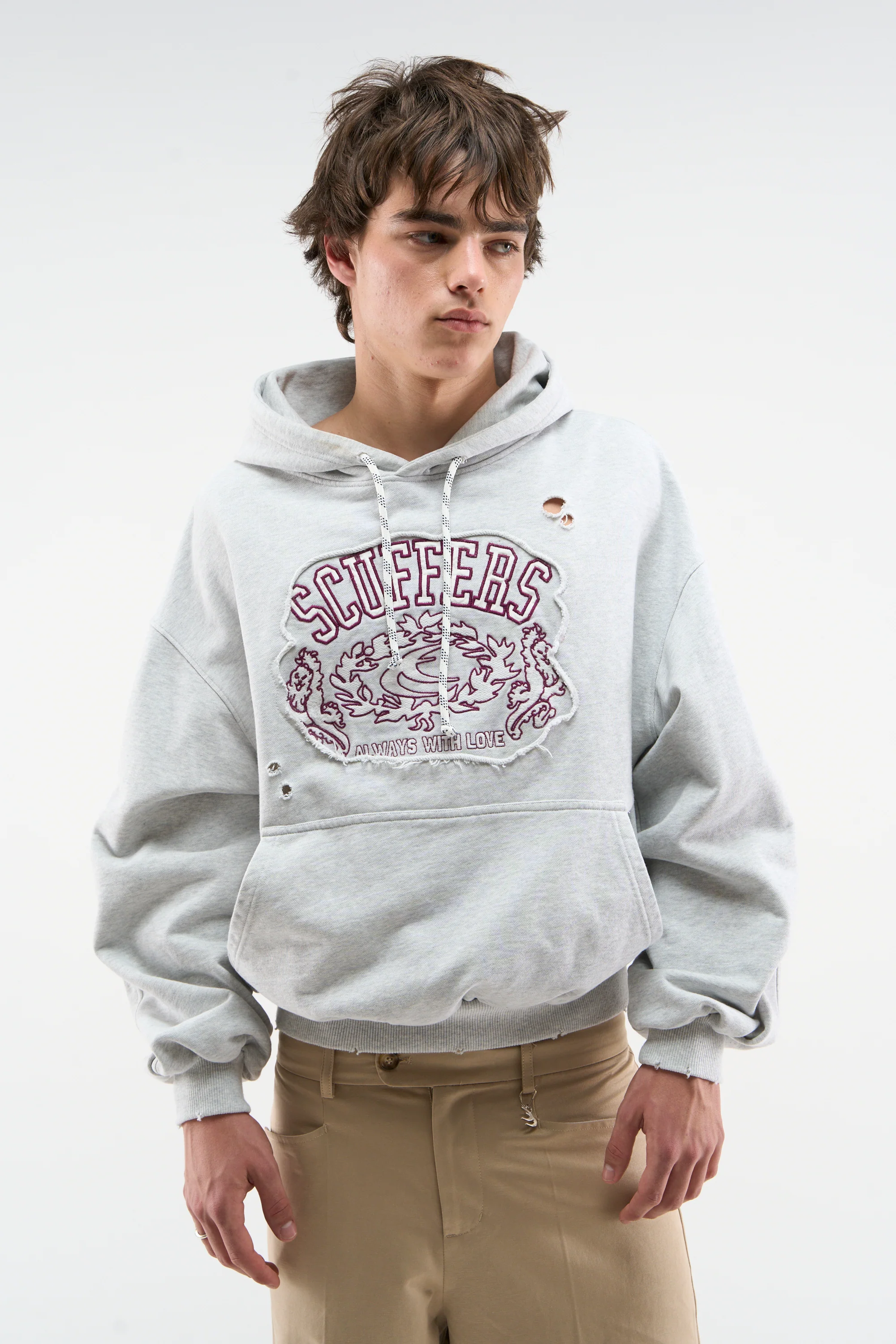 Eu Grey Melange Hoodie