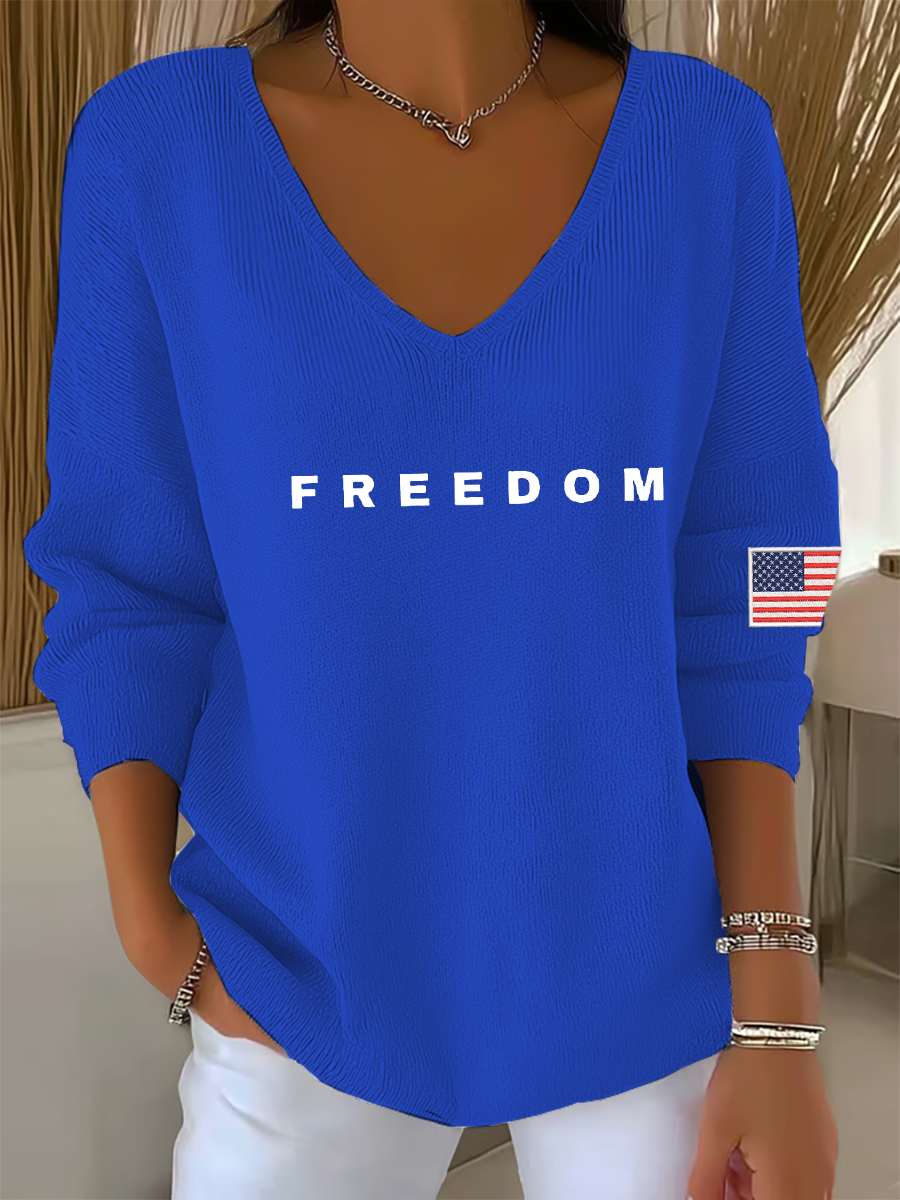 Women's Freedom Is Not Free This is the Turning Point R.I.P Charlie Kirk V-Neck Ribbed Top