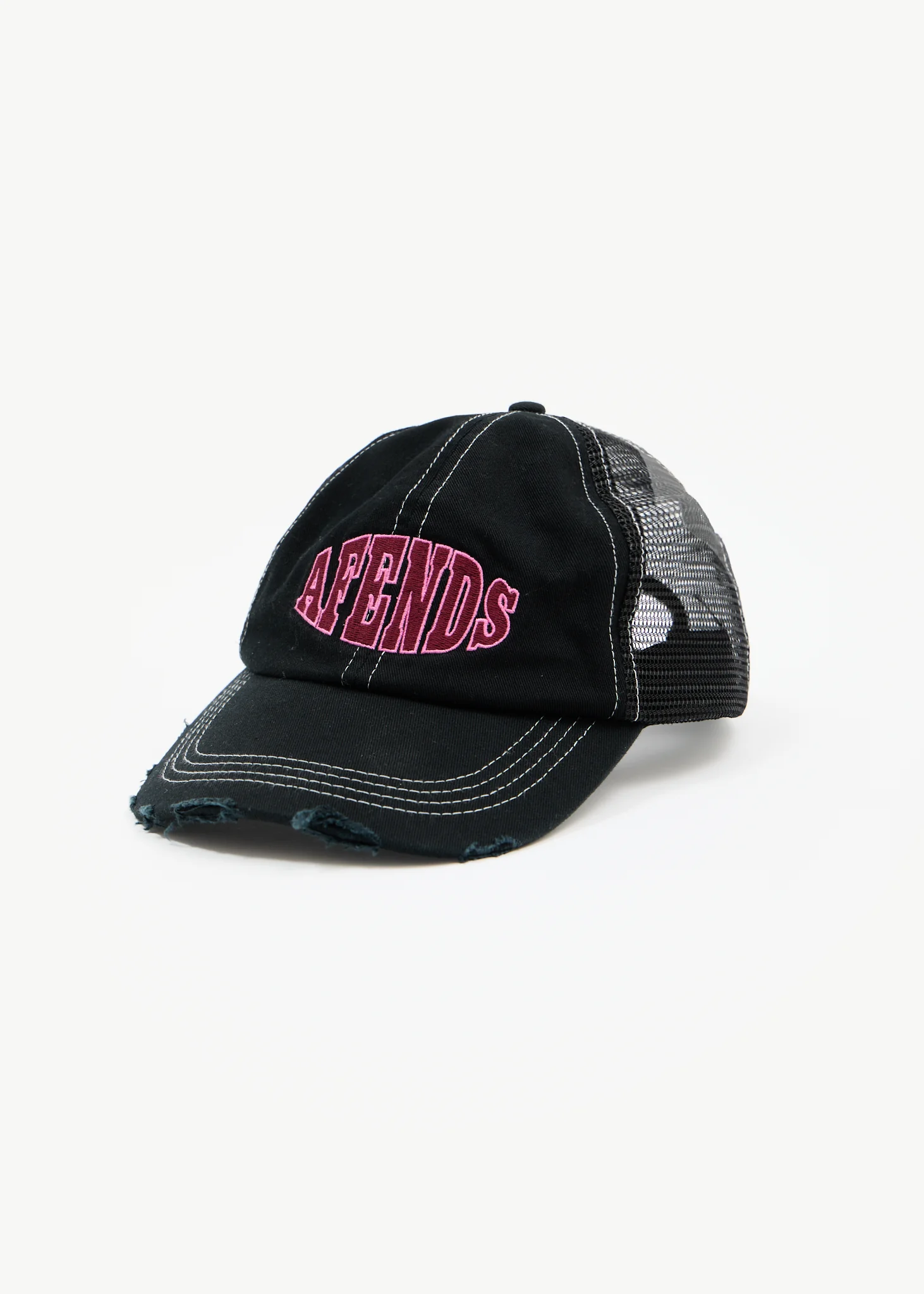 AFENDS Mens Arch - Six Panel Mesh Cap - Black