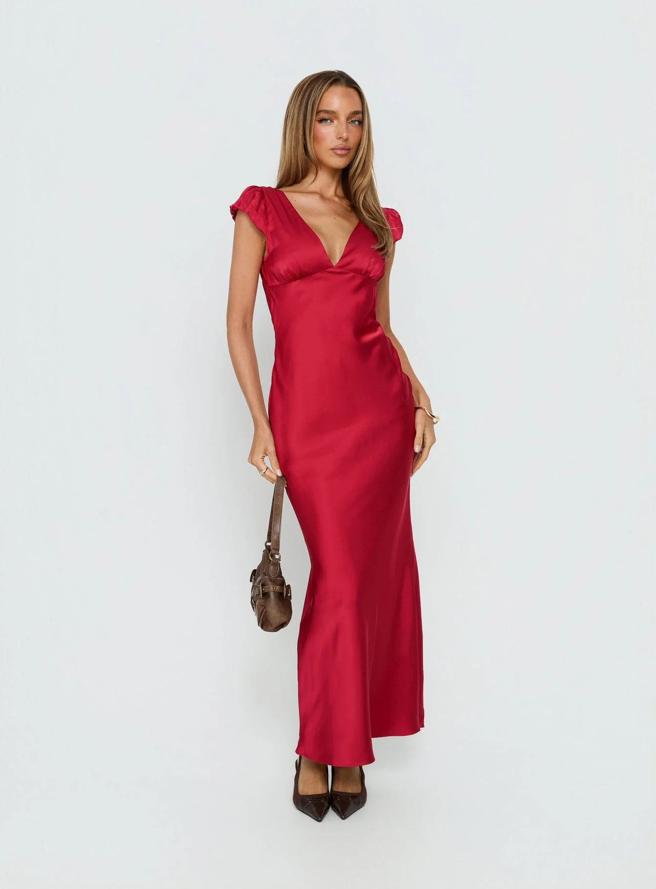 Forest Hill Backless Maxi Dress Red