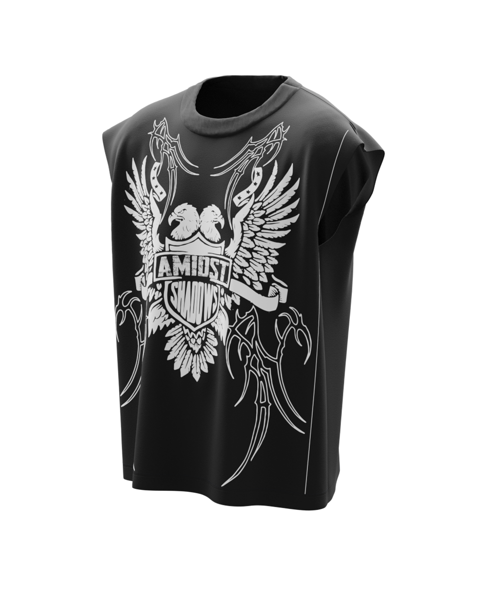 Black Apex Unisex Boxy Vest