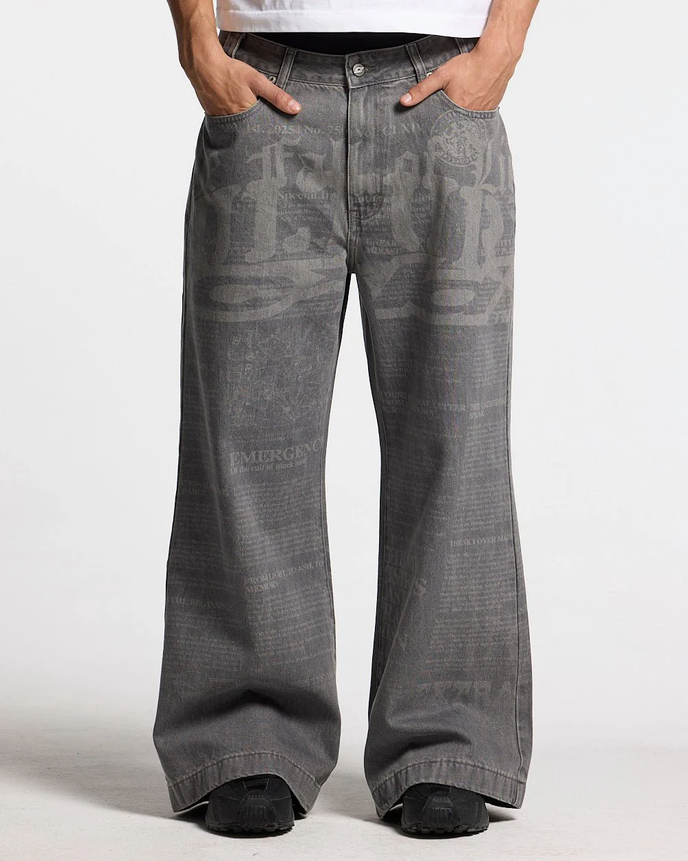 NEWSPAPER V3 PANTS  GREY