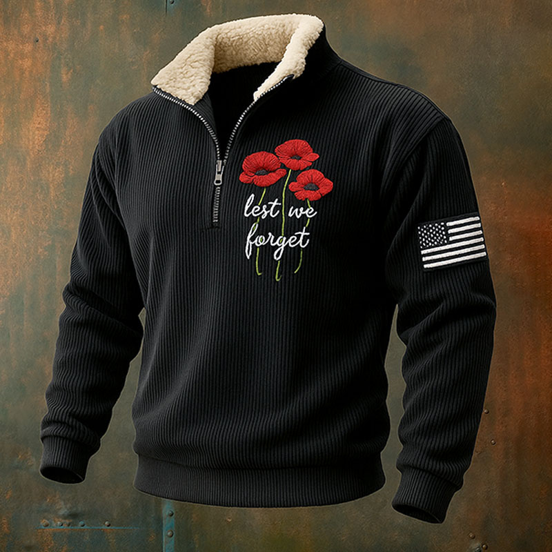 Memorial Day Casual Zip-up Sweatshirt