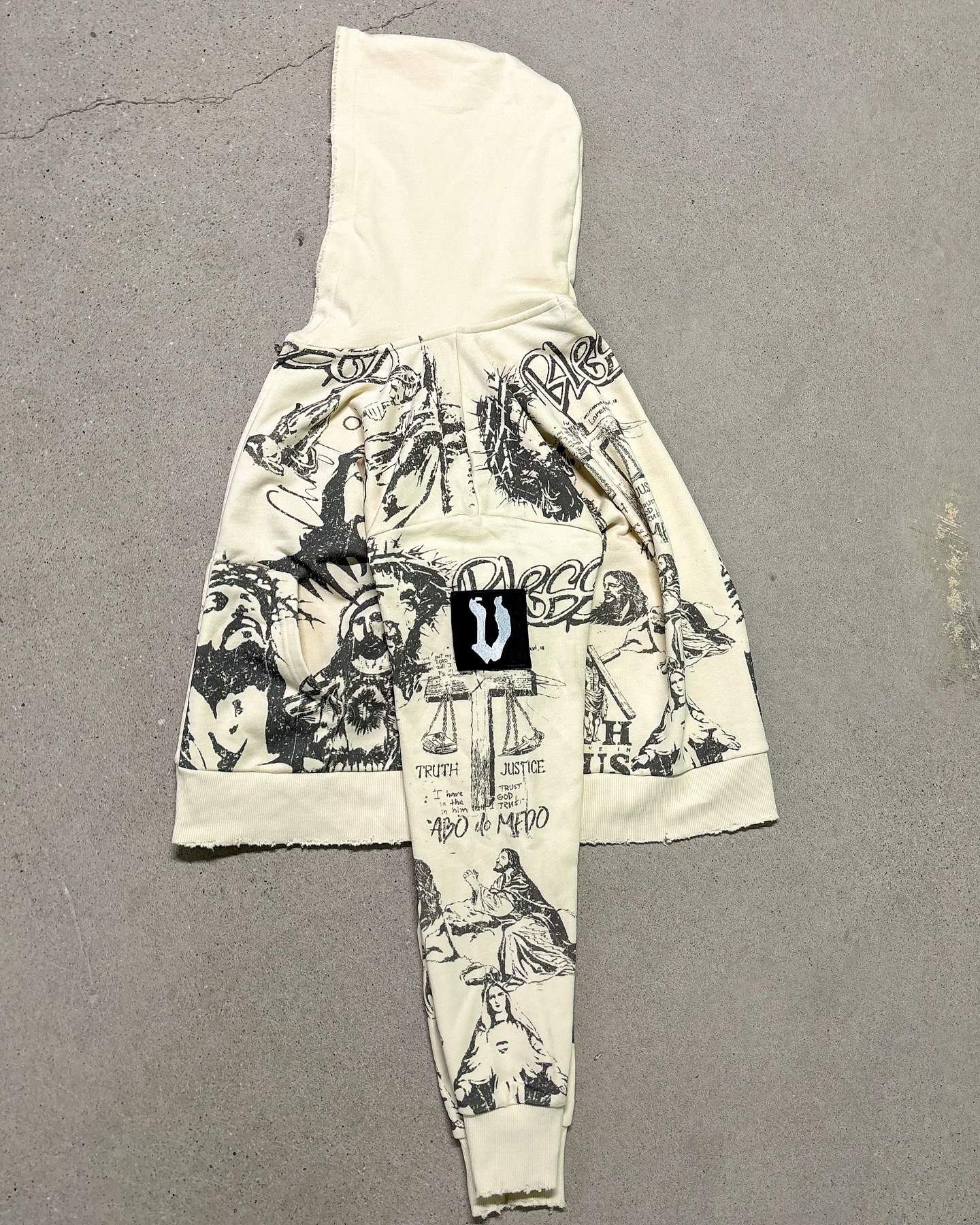 Faith&Jesus Printed Casual Zip Up Hoodie