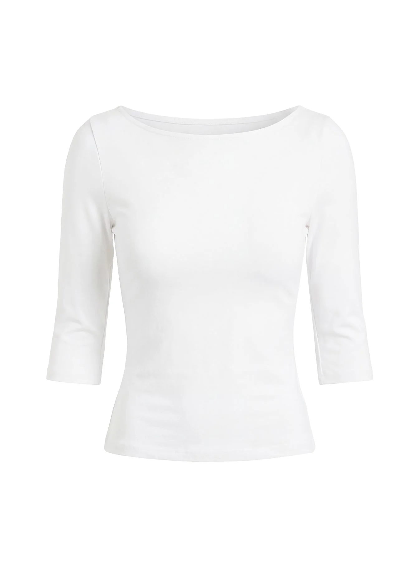 Daily Define Boatneck 3/4 Sleeve Top White