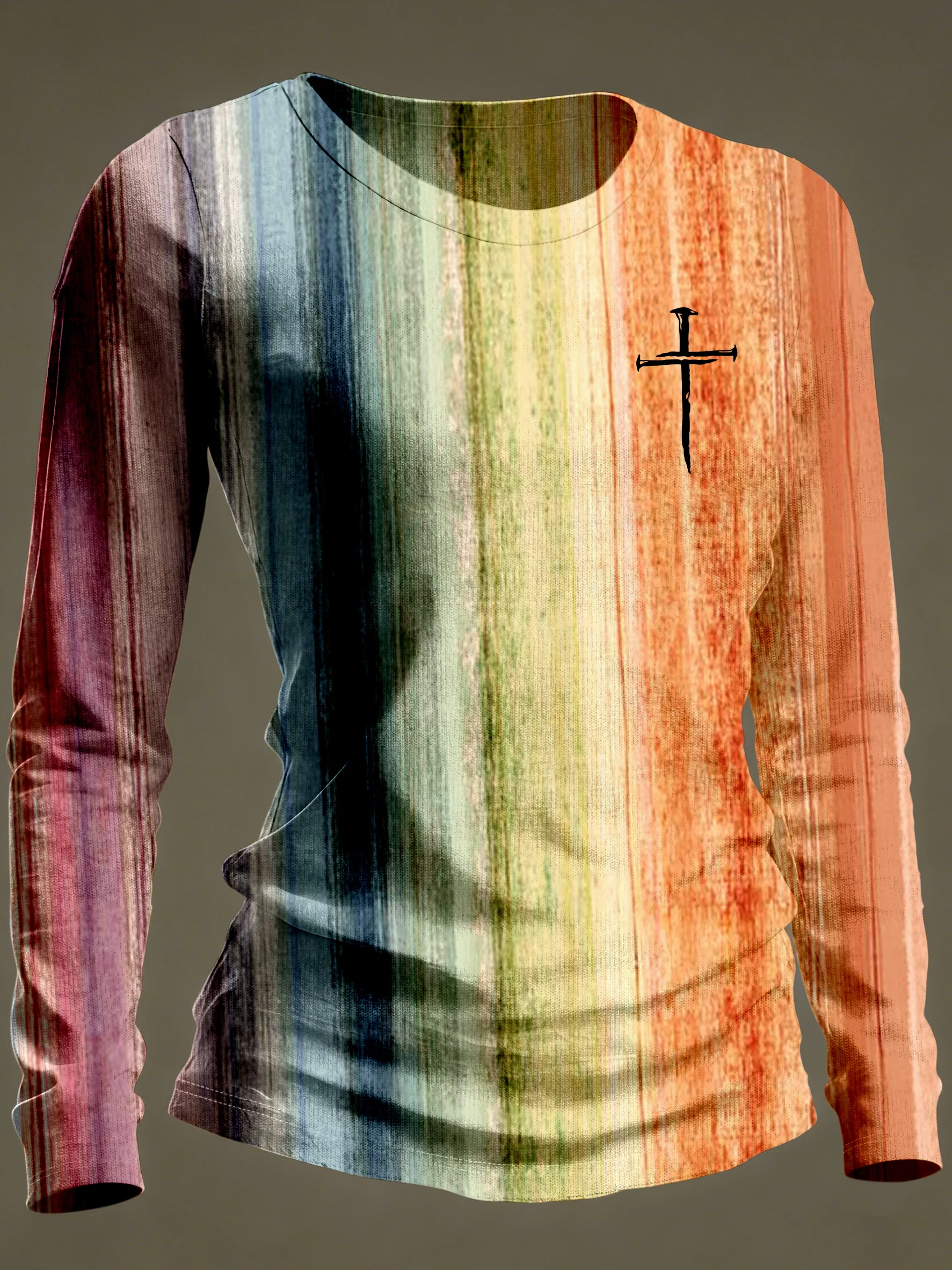 Women's Faith-themed Casual Printed Long-Sleeved T-shirt-Fast Shipping