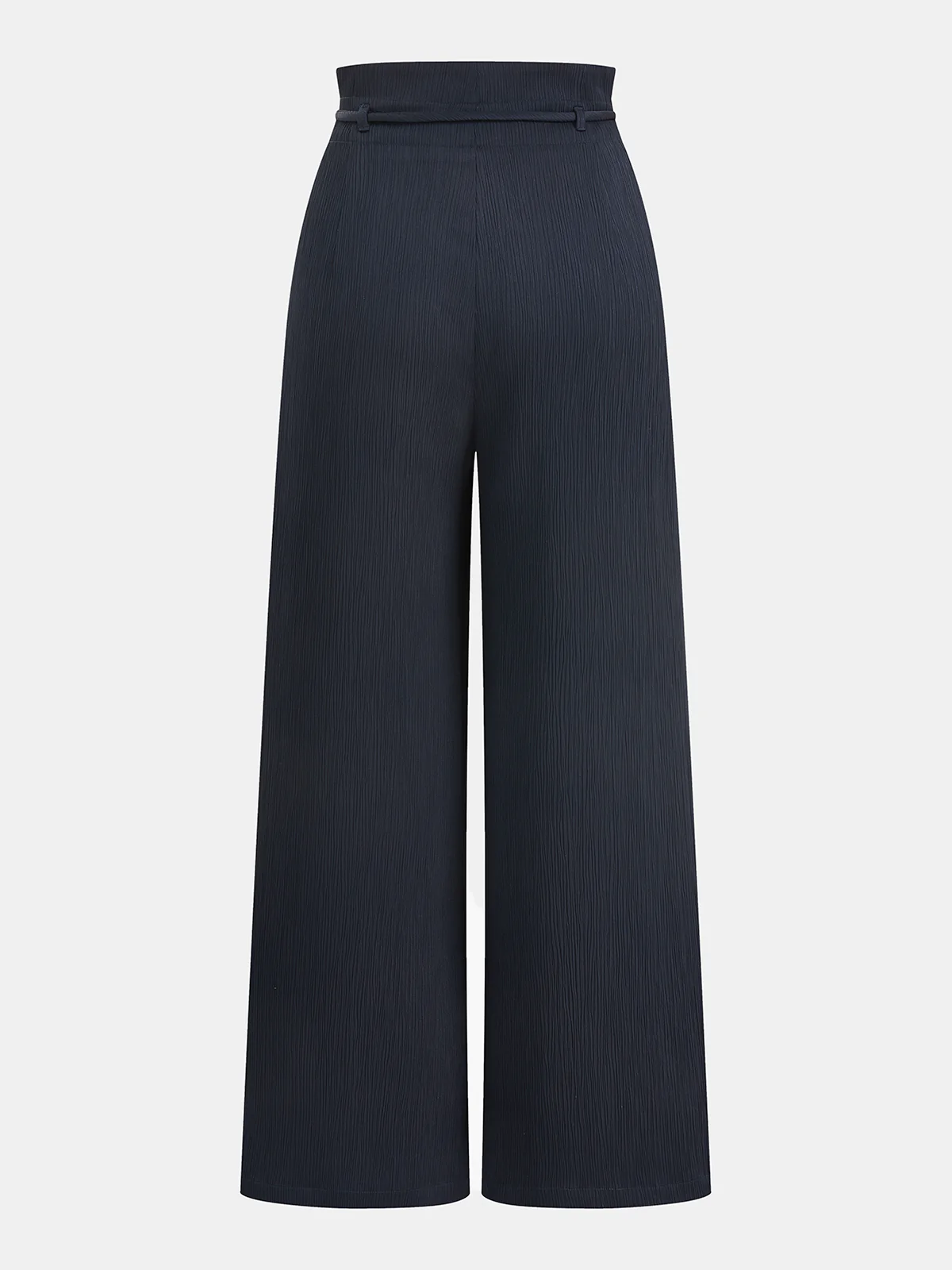 Satin Paperbag Waist Wide Leg Pants
