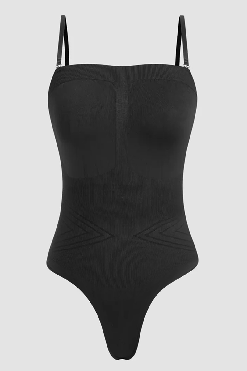 KatchMe Minimalist Seamless Removable Thin Strap Bodycon Bodysuit