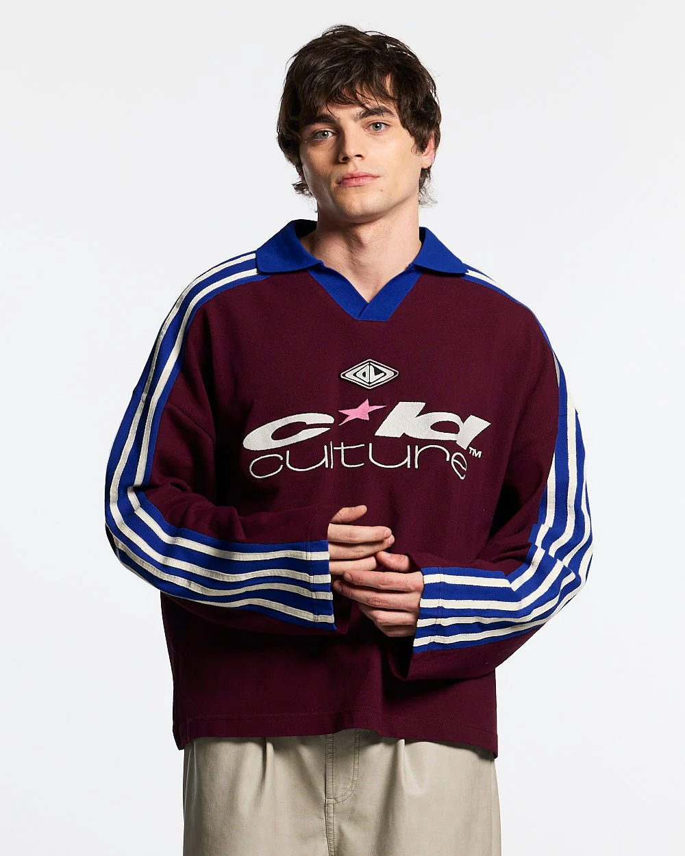 CLASSIC RAW POLO LONGSLEEVE BURGUNDY
