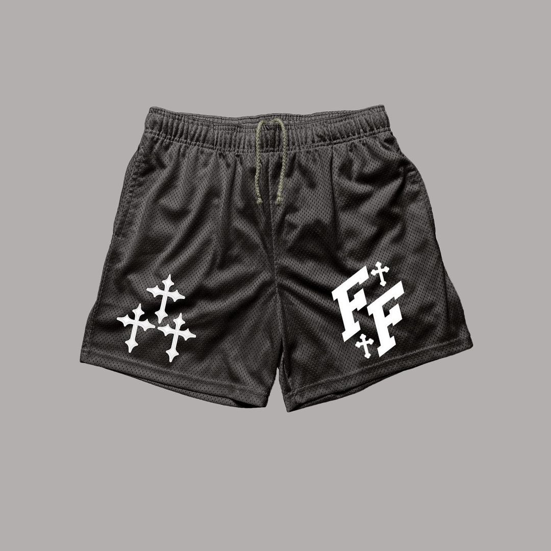 Jesus Ff Printed Casual Mesh Shorts