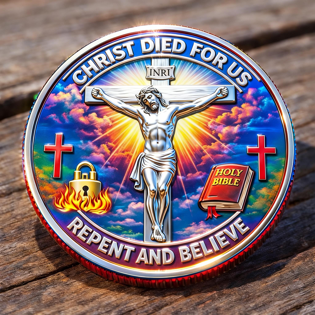 Jesus Christ Repent & Believe Challenge Coin