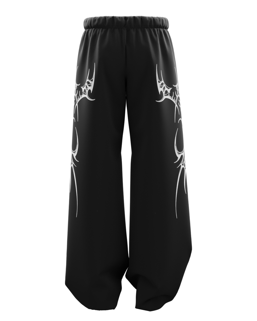Typhoon Black Unisex Straight Fit Baggy Pants