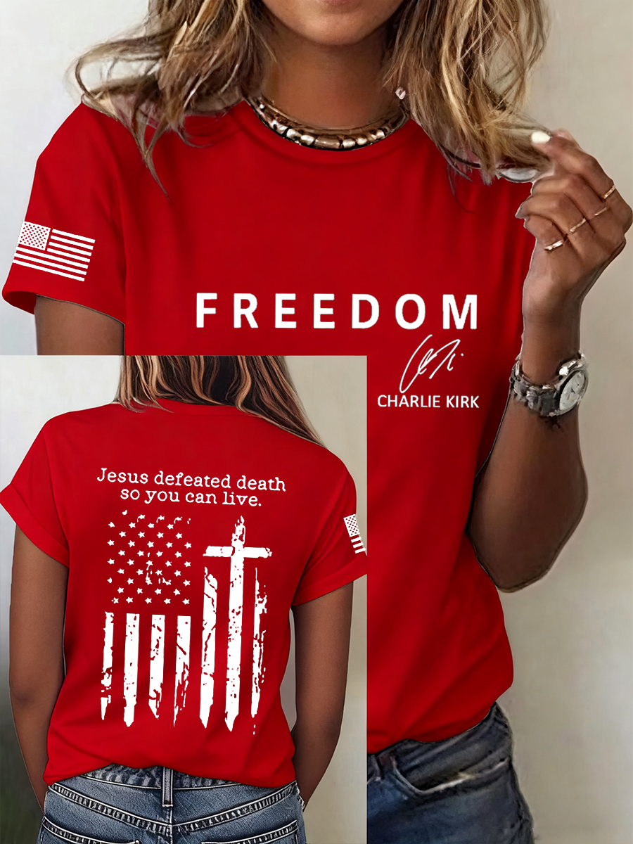Women's Freedom Is Not Free R.I.P Charlie Kirk Short Sleeve T-shirt