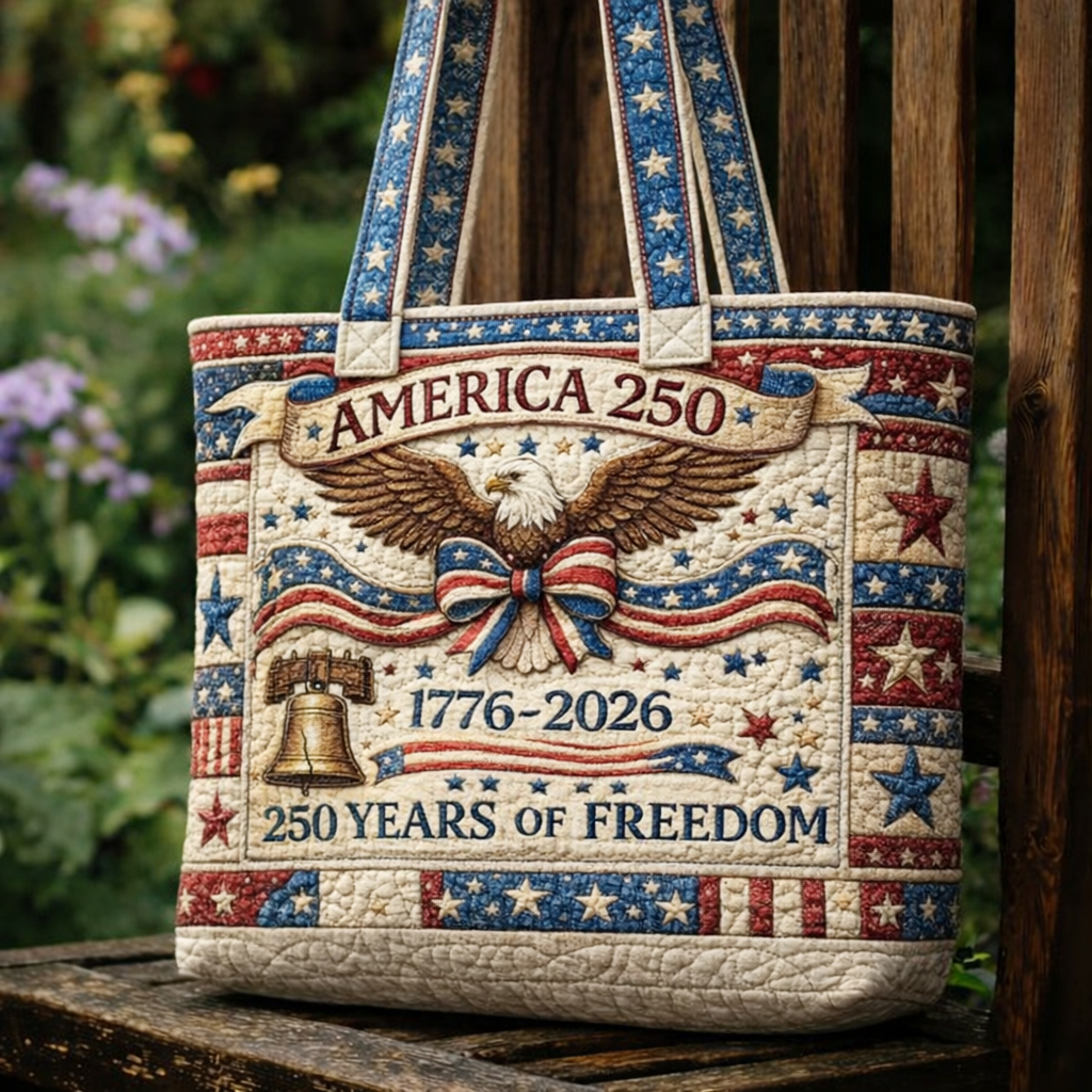 US 250th Anniversary Casual Quilted Tote Bag