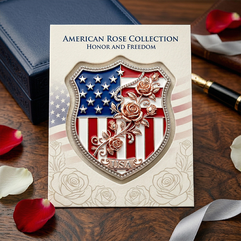 US 250th Anniversary Enamel Brooch Pin