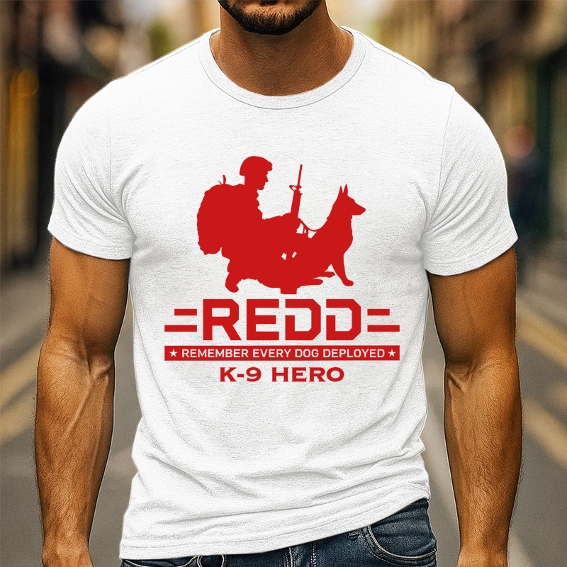 Red Friday Print Casual T-shirt