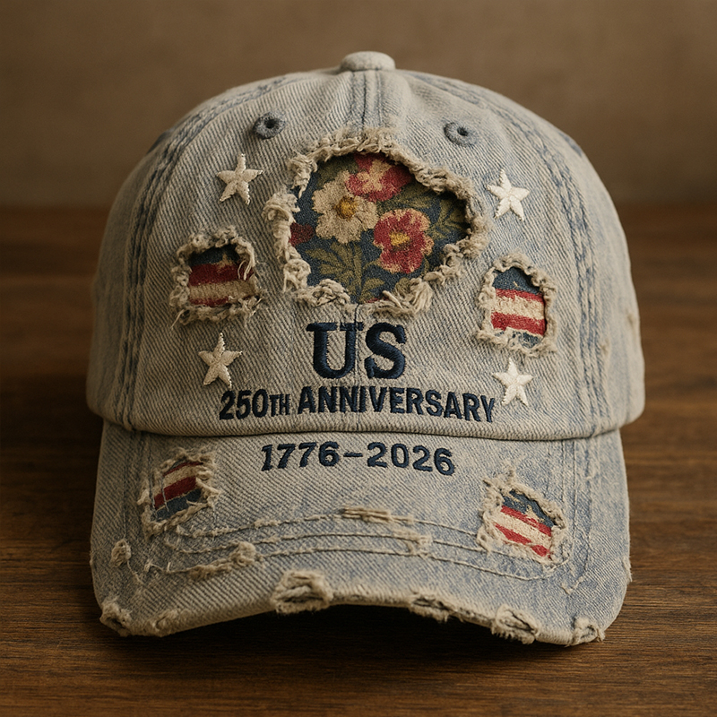 US 250th Anniversary Vintage Printed Hat