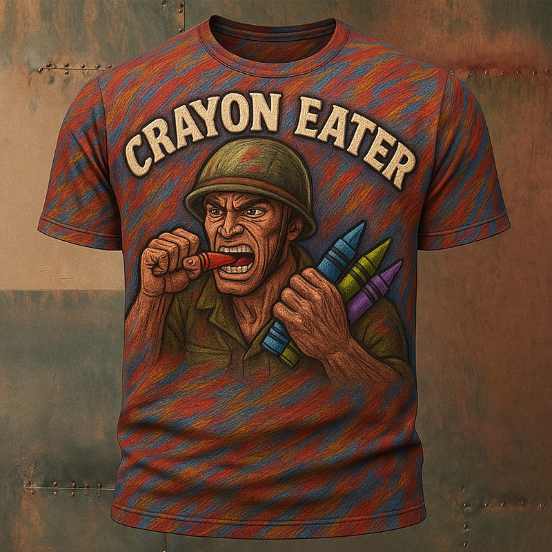 Veteran Art Printed Short-Sleeved T-Shirt