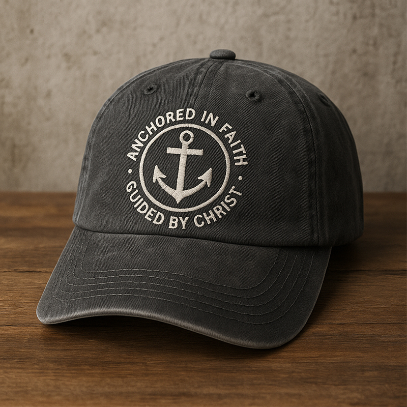 Anchored In Faith Guided By Christ Casual Baseball Cap