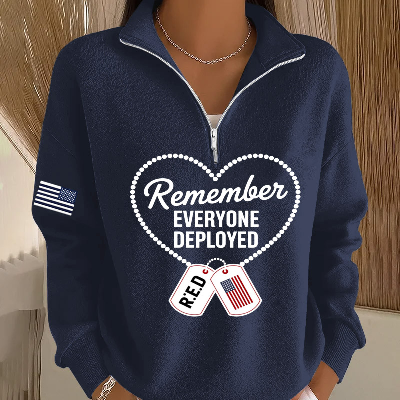 Women's Red Friday Printed Casual Sweatshirt