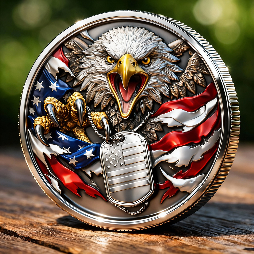 United States of America “The Price of Freedom” 3D Eagle Commemorative Challenge Coin