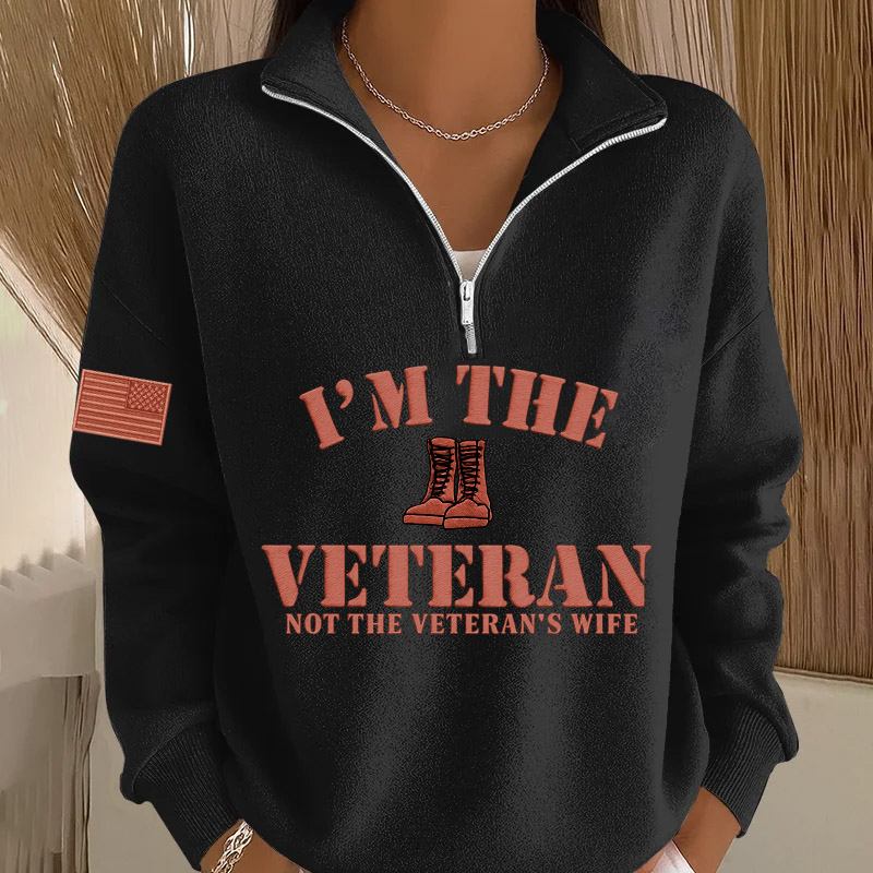 Women's Veteran Printed Casual Sweatshirt
