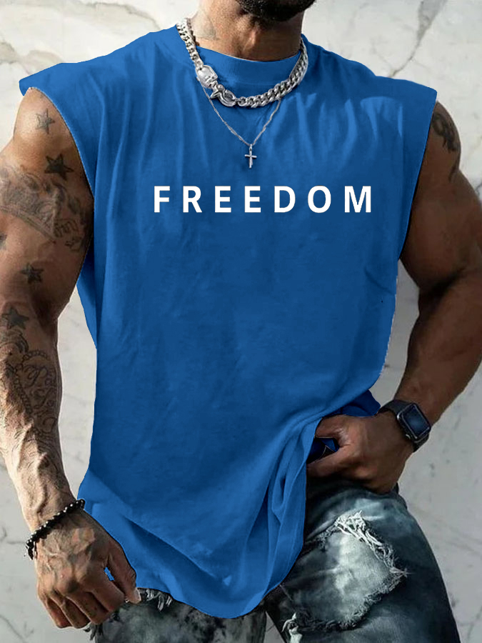 Men's Freedom Is Not Free R.I.P Charlie Kirk Sleeveless Vests