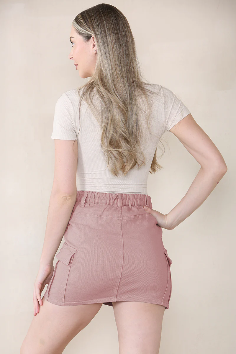 Versatile High Waist A-Line Side Pocket Mini Skirt