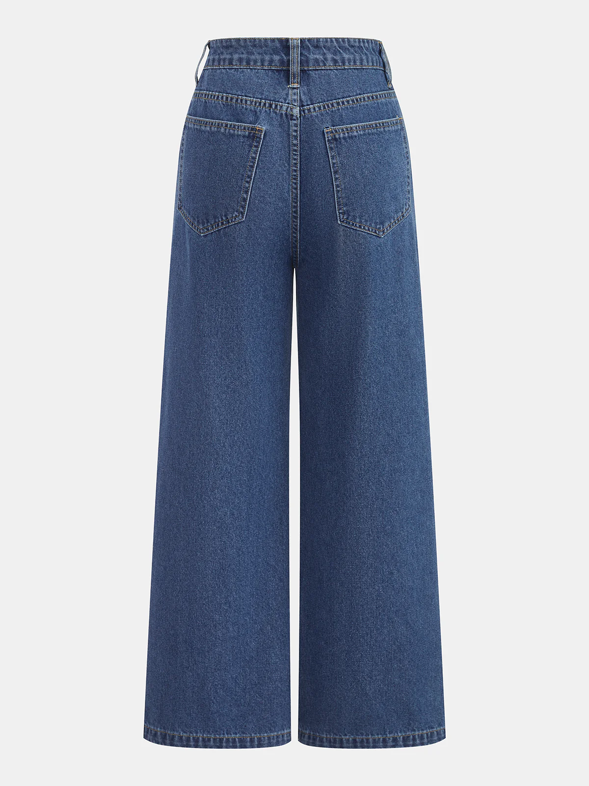 Asymmetric Wide Leg Denim Pants