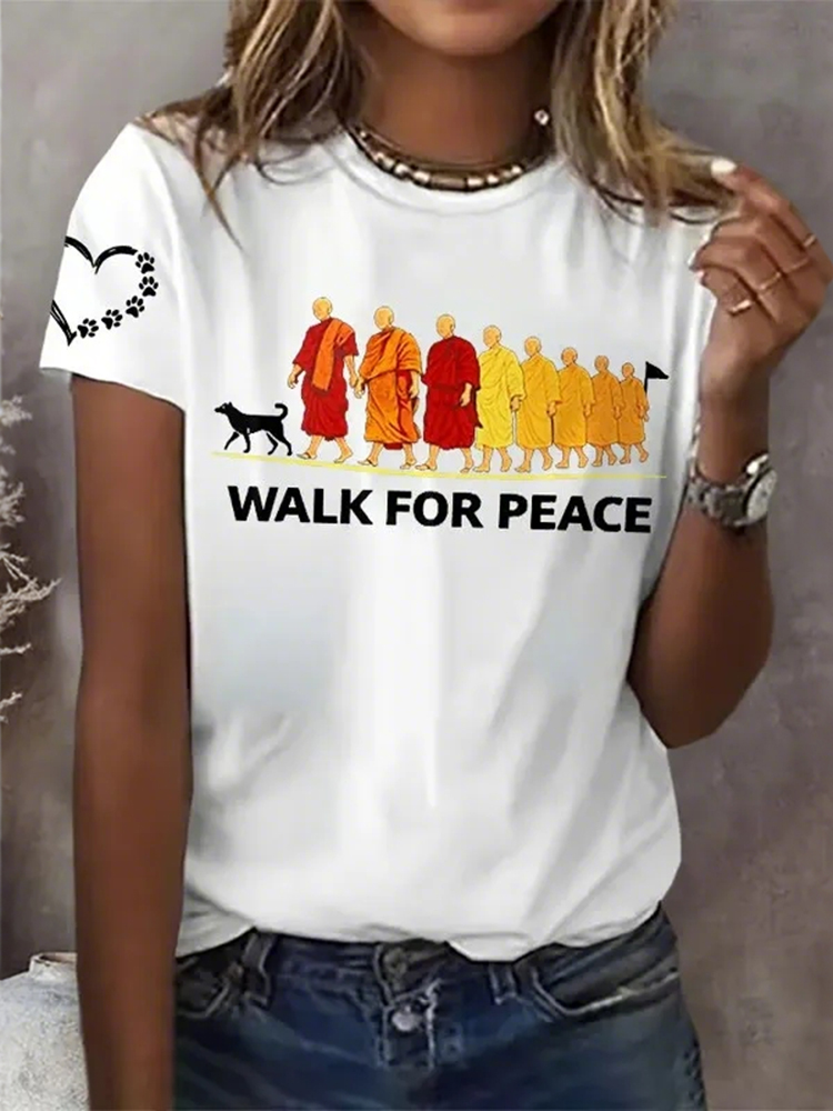 Women's Walk For Peace Short-sleeved T-shirt