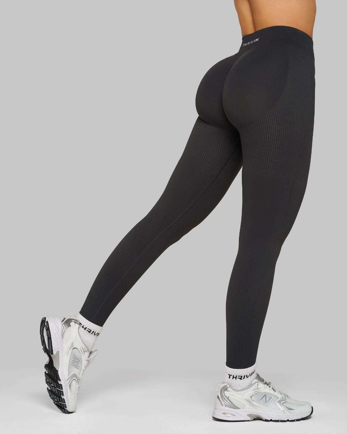 Elevate™ Sculpting Mid Waist Scrunch Leggings | Charcoal Grey