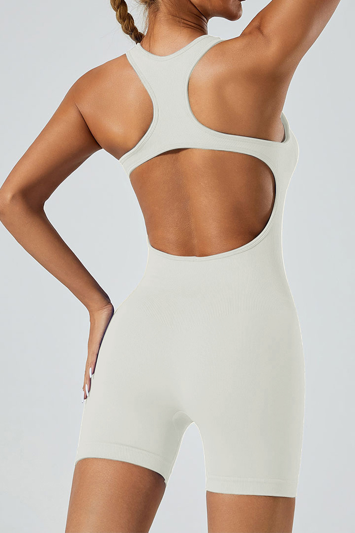 Athletic U Neck Seamless Tummy Control Shaping Playsuit
