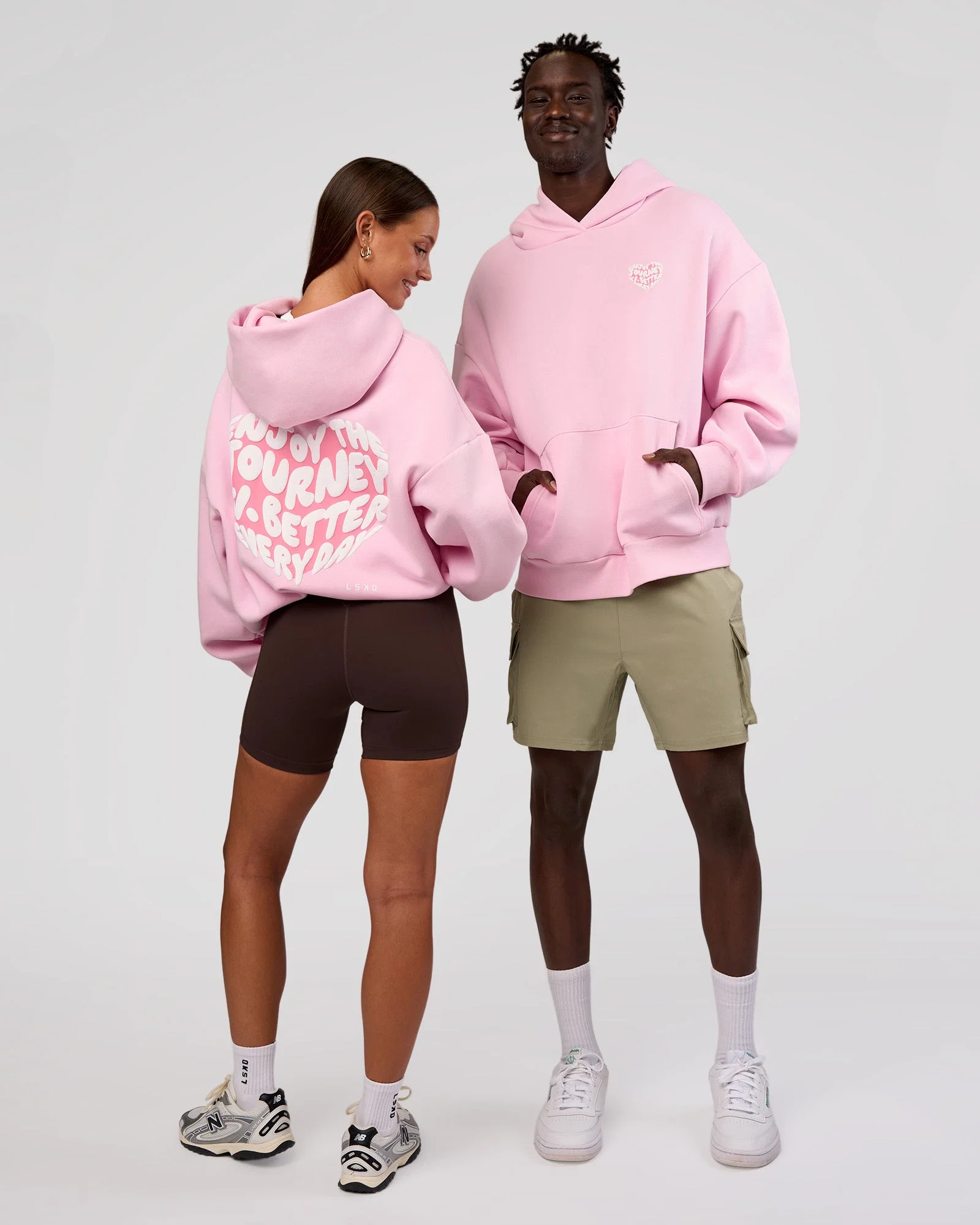 Love The Journey Unisex Oversized Hoodie - Marshmallow-White