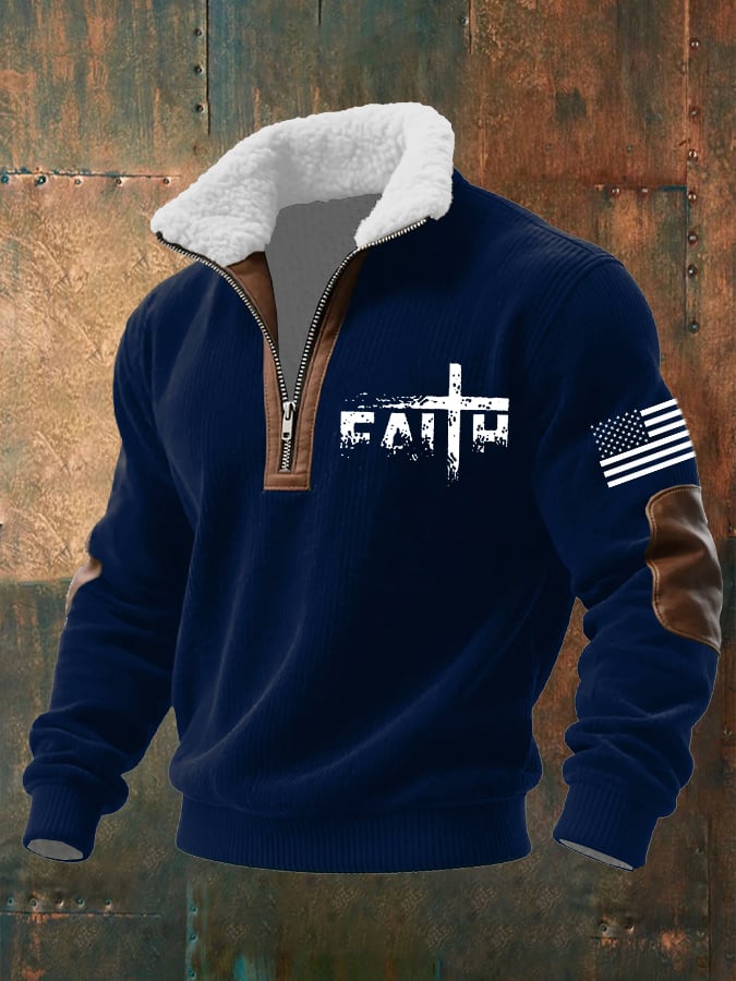 Men's Faith Textured Sweatshirt