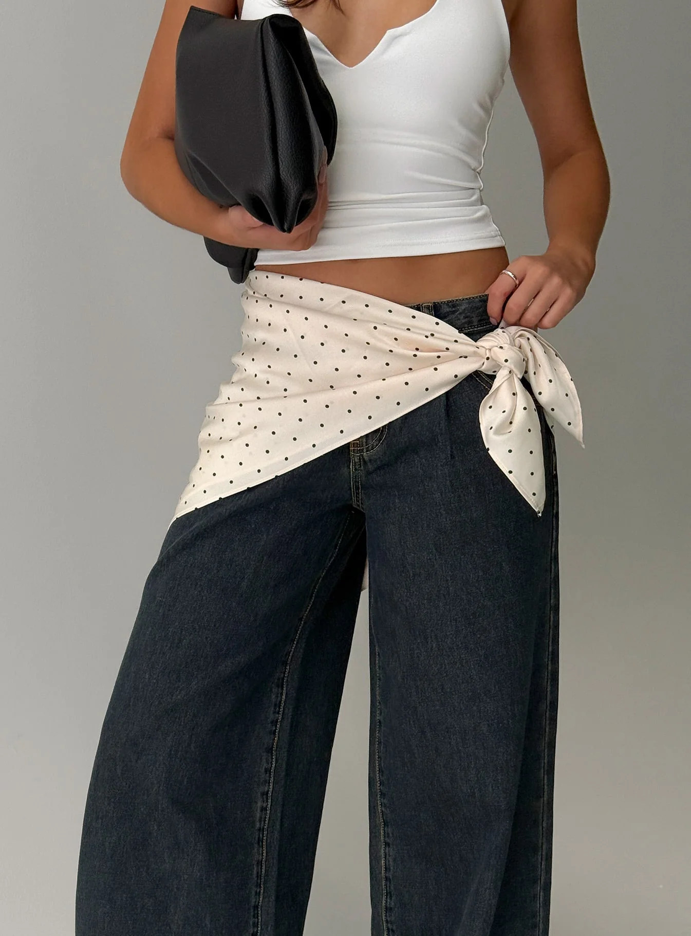 Wanna Be Mine Scarf Cream Polka Dot