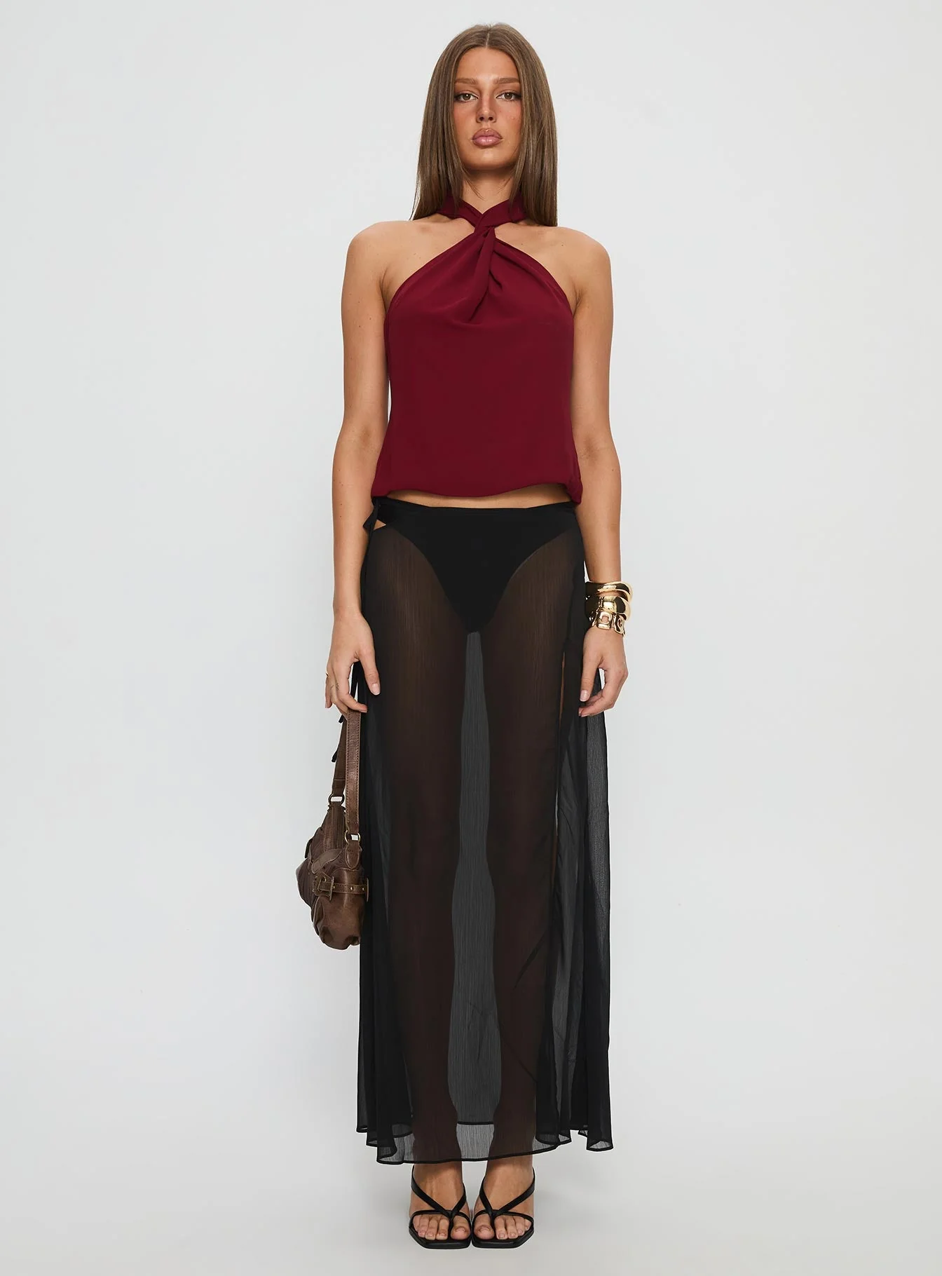 Adalynne Twist Front Top Red