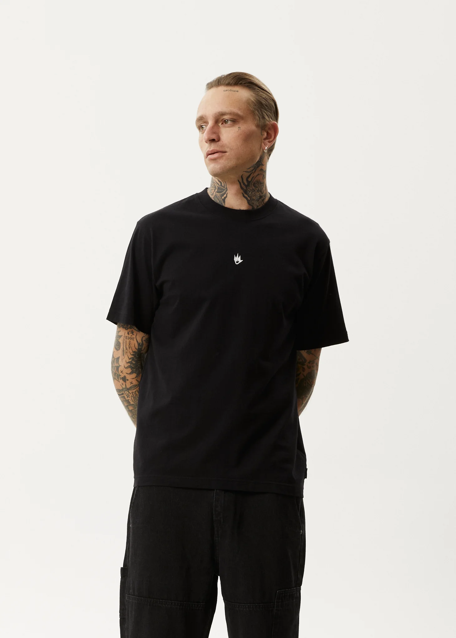 AFENDS Mens Flame - Retro Tee - Black